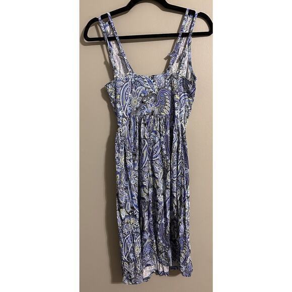 Lascana Short Dress Beach Size‎ 4 Blue Purple Paisley Print Halter Neck #999 - Picture 8 of 12